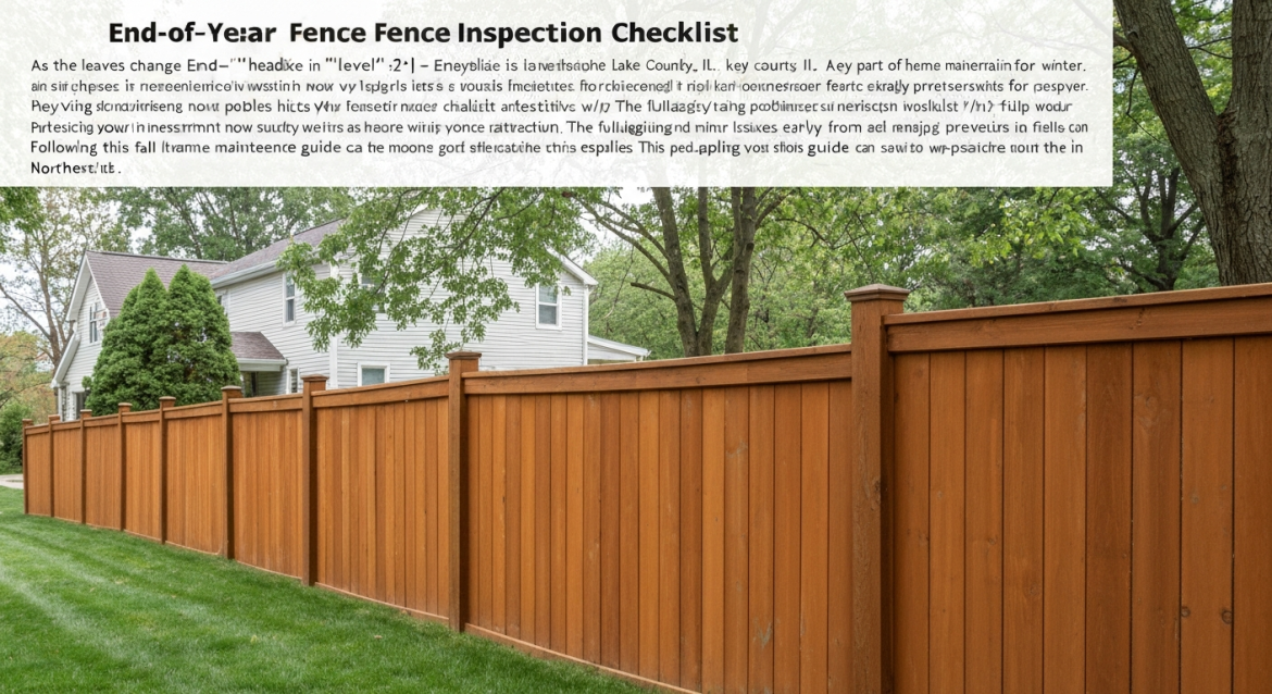 End-of-Year Fence Inspection Checklist