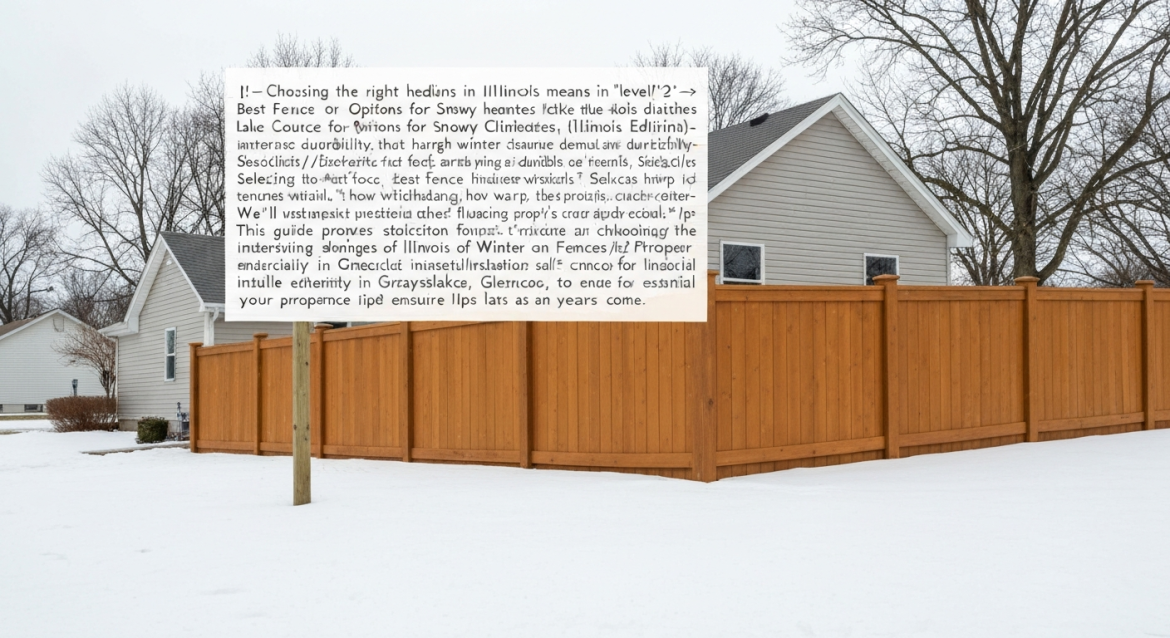 Best Fence Options for Snowy Climates (Illinois Edition)